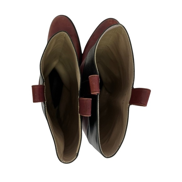 Dries Van Noten red leather riding boots size 39 - Picture 6 of 8